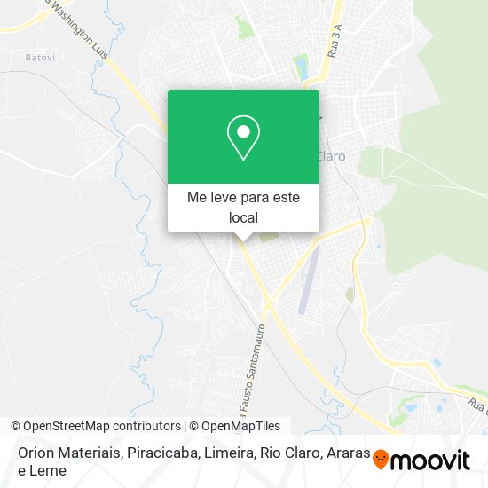 Orion Materiais mapa