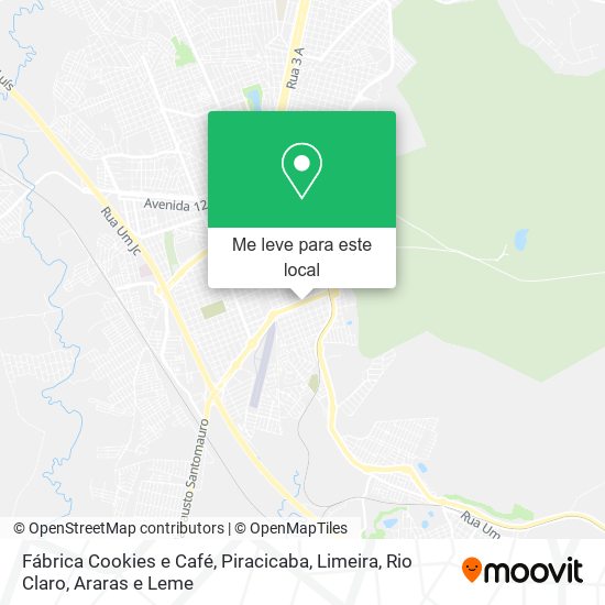 Fábrica Cookies e Café mapa