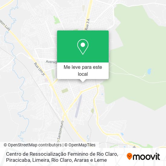 Centro de Ressocialização Feminino de Rio Claro mapa