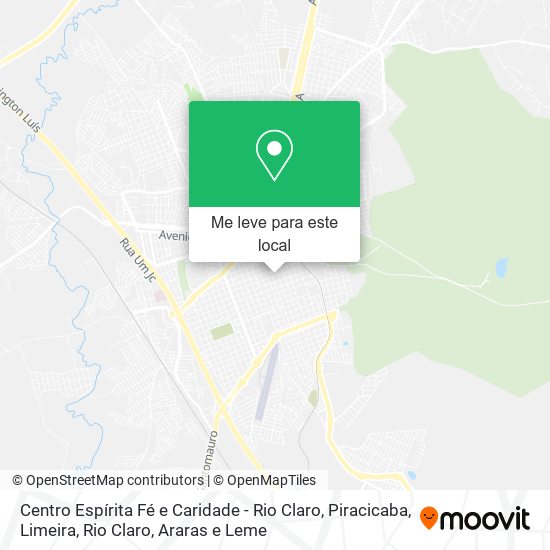 Centro Espírita Fé e Caridade - Rio Claro mapa