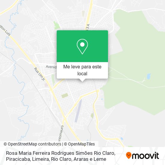 Rosa Maria Ferreira Rodrígues Simões Rio Claro mapa