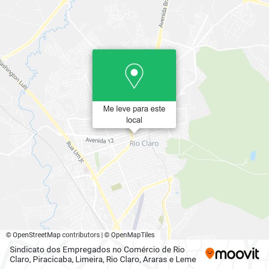 Sindicato dos Empregados no Comércio de Rio Claro mapa