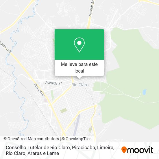Conselho Tutelar de Rio Claro mapa