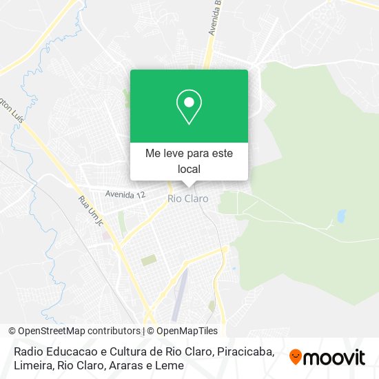 Radio Educacao e Cultura de Rio Claro mapa