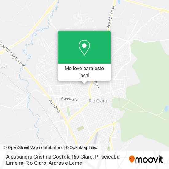 Alessandra Cristina Costola Rio Claro mapa