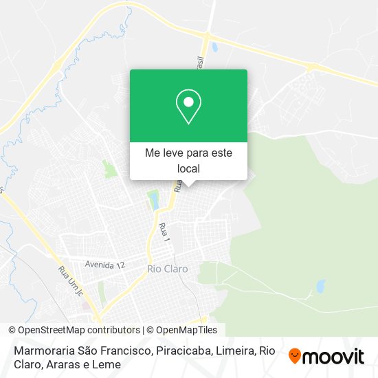 Marmoraria São Francisco mapa
