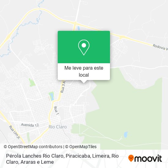 Pérola Lanches Rio Claro mapa