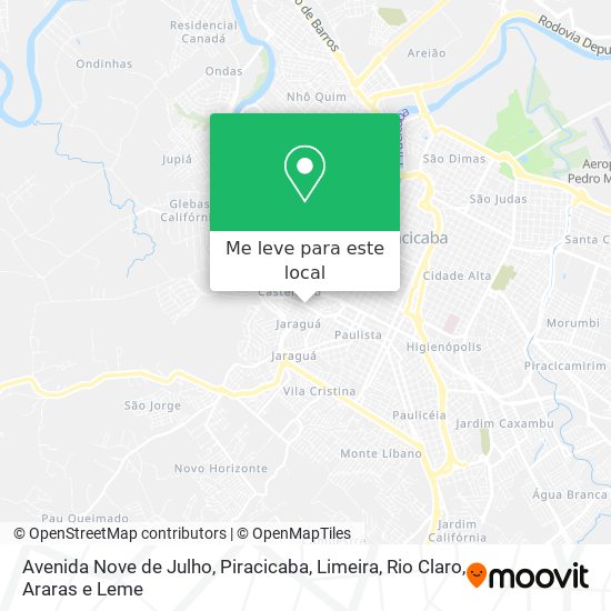 Avenida Nove de Julho mapa