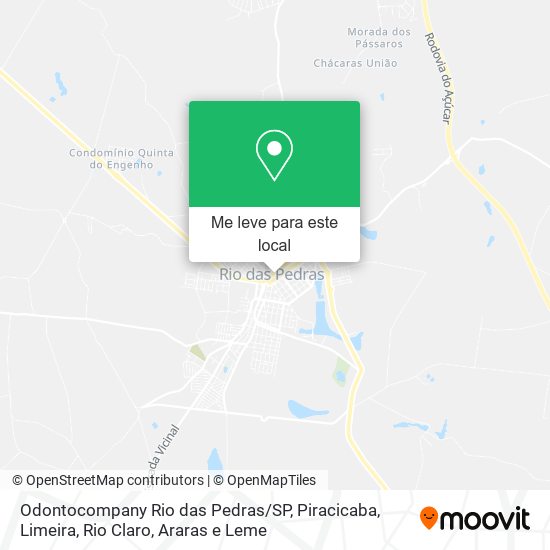 Odontocompany Rio das Pedras / SP mapa