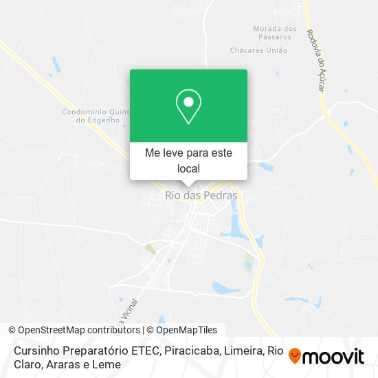 Cursinho Preparatório ETEC mapa