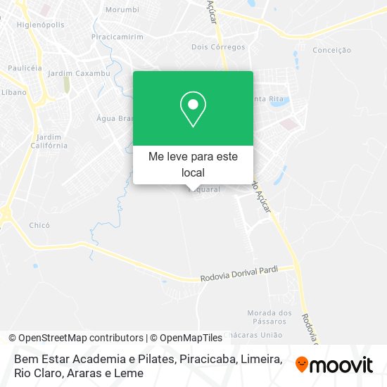 Bem Estar Academia e Pilates mapa