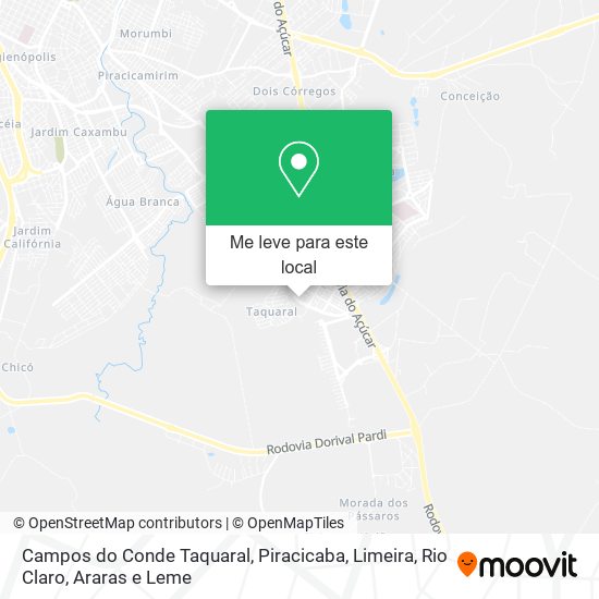 Campos do Conde Taquaral mapa