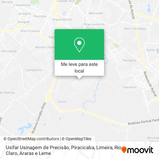 Usifar Usinagem de Precisão mapa