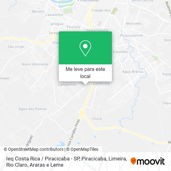 Ieq Costa Rica / Piracicaba - SP mapa