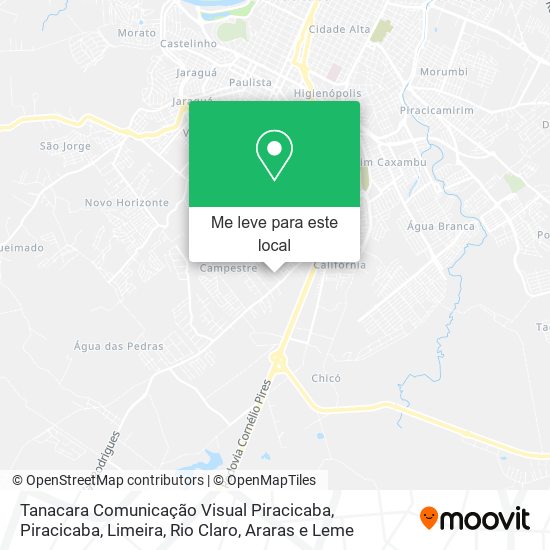 Tanacara Comunicação Visual Piracicaba mapa