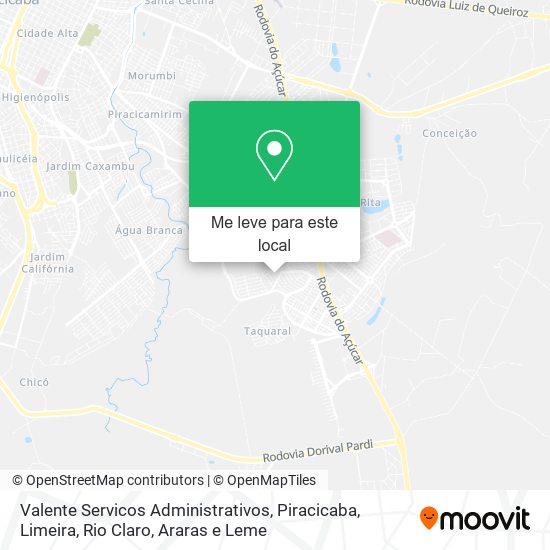 Valente Servicos Administrativos mapa