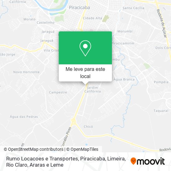 Rumo Locacoes e Transportes mapa