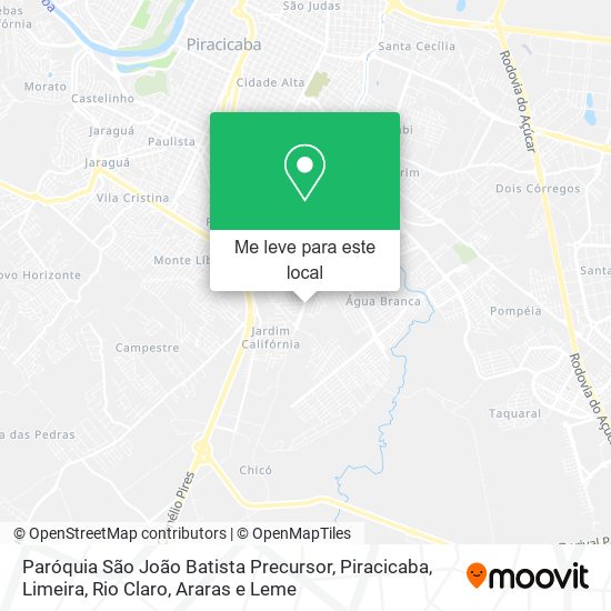 Paróquia São João Batista Precursor mapa
