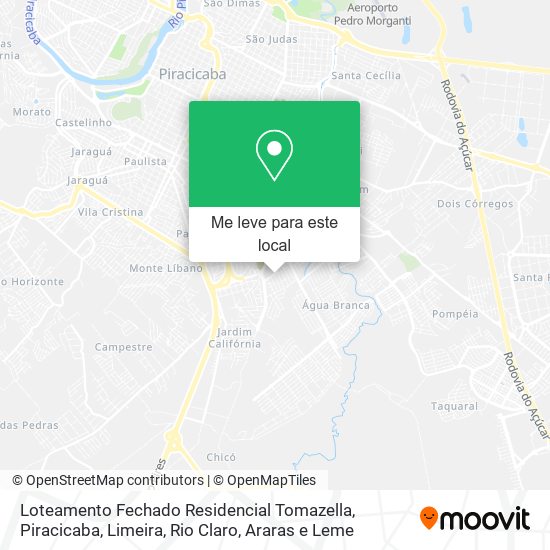 Loteamento Fechado Residencial Tomazella mapa