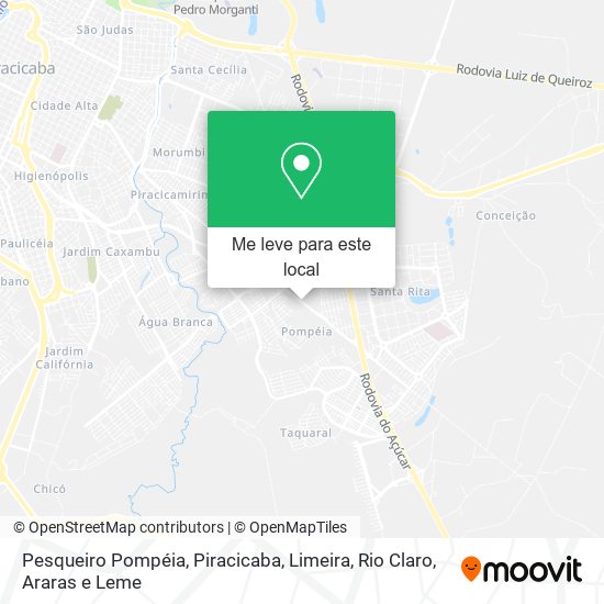 Pesqueiro Pompéia mapa