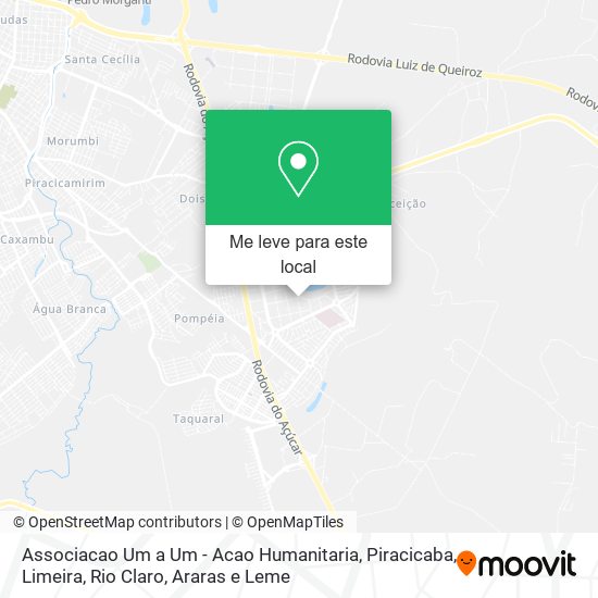 Associacao Um a Um - Acao Humanitaria mapa