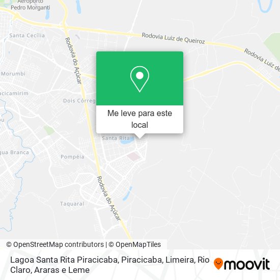 Lagoa Santa Rita Piracicaba mapa