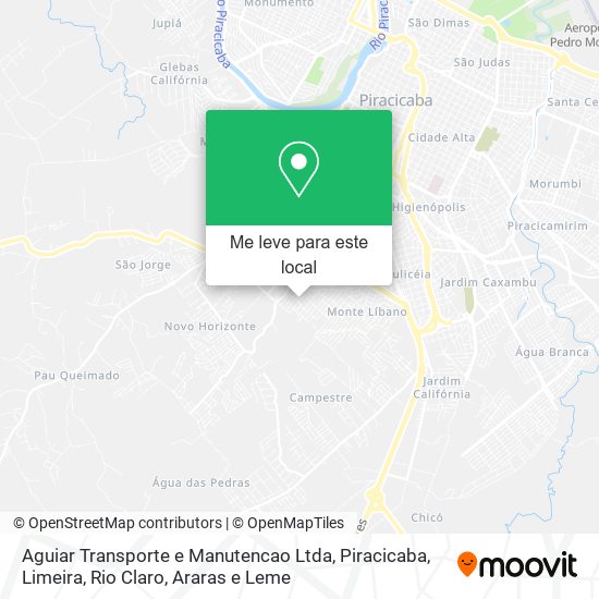 Aguiar Transporte e Manutencao Ltda mapa