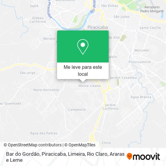 Bar do Gordão mapa