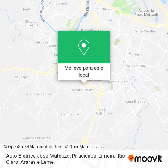 Auto Eletrica José Mateuzo mapa