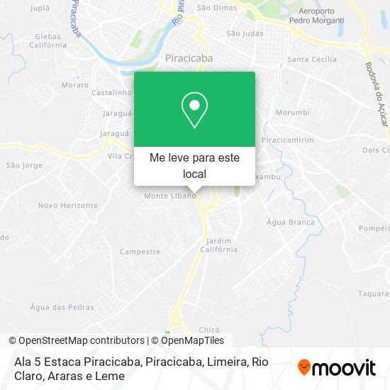 Ala 5 Estaca Piracicaba mapa