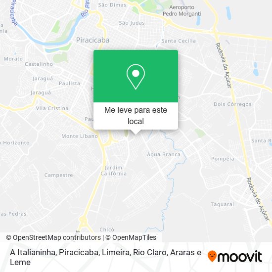 A Italianinha mapa