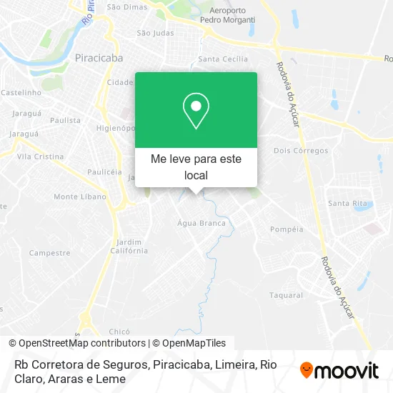 Rb Corretora de Seguros mapa