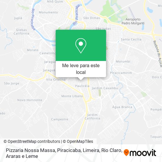 Pizzaria Nossa Massa mapa