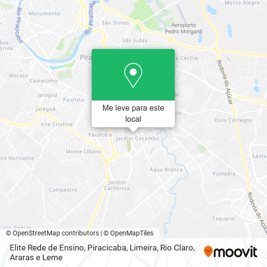 Elite Rede de Ensino mapa