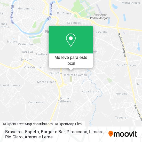Braseiro - Espeto, Burger e Bar mapa