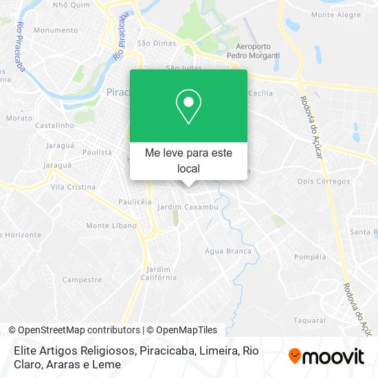 Elite Artigos Religiosos mapa