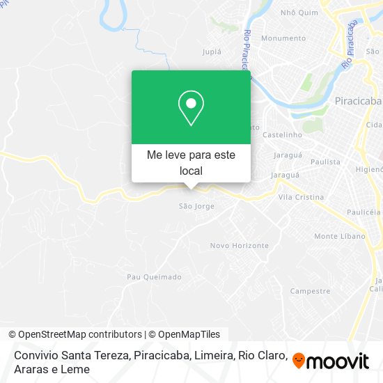 Convivio Santa Tereza mapa