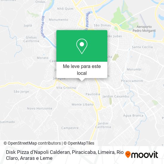 Disk Pizza d'Napoli Calderan mapa