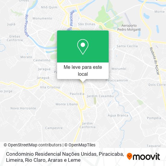 Condomínio Residencial Nações Unidas mapa