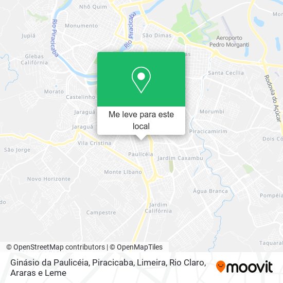 Ginásio da Paulicéia mapa