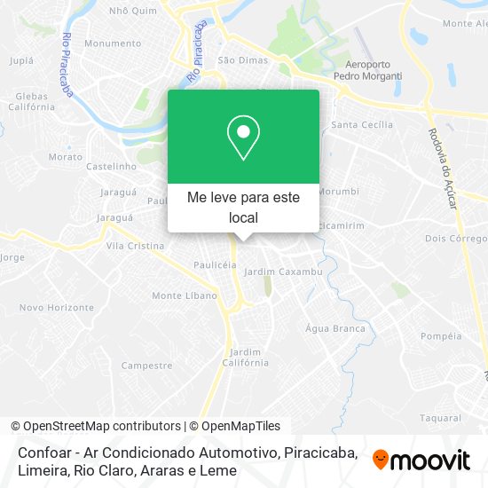 Confoar - Ar Condicionado Automotivo mapa