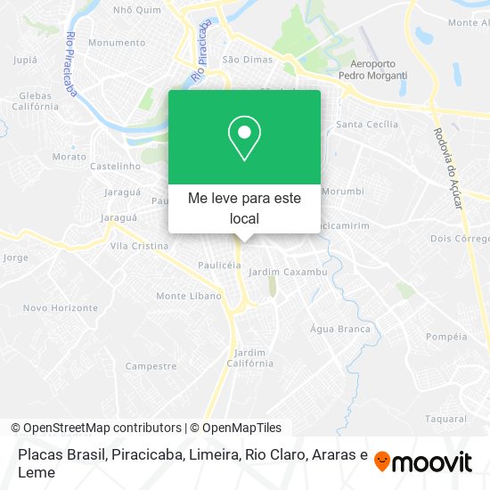 Placas Brasil mapa