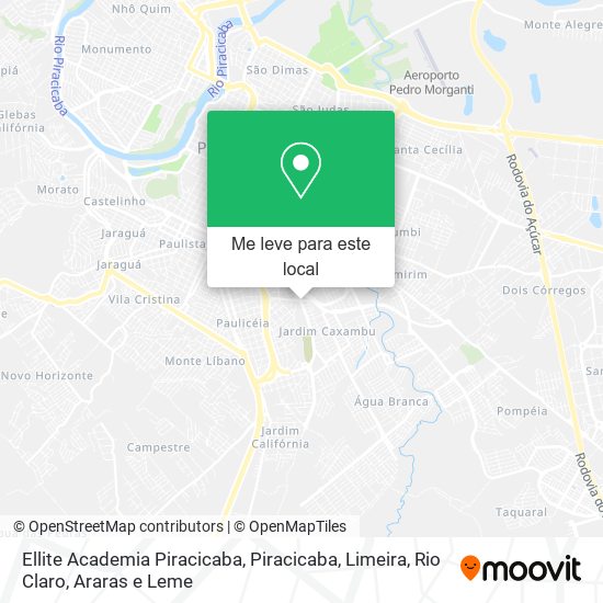 Ellite Academia Piracicaba mapa