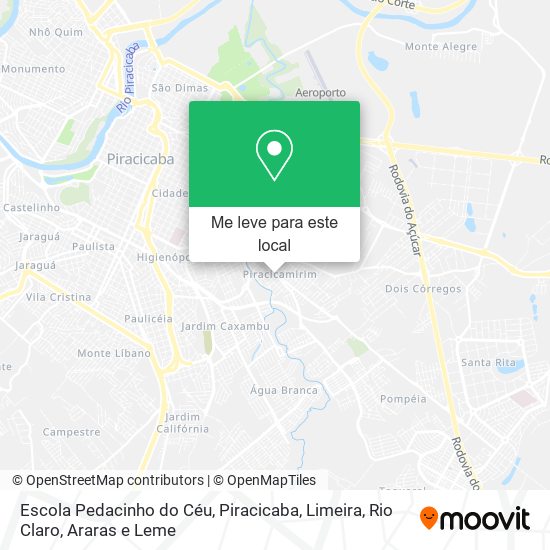 Escola Pedacinho do Céu mapa