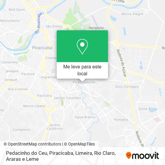 Pedacinho do Ceu mapa