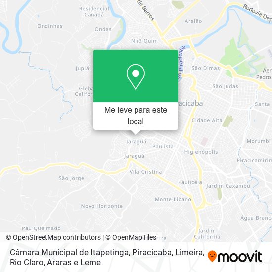 Câmara Municipal de Itapetinga mapa