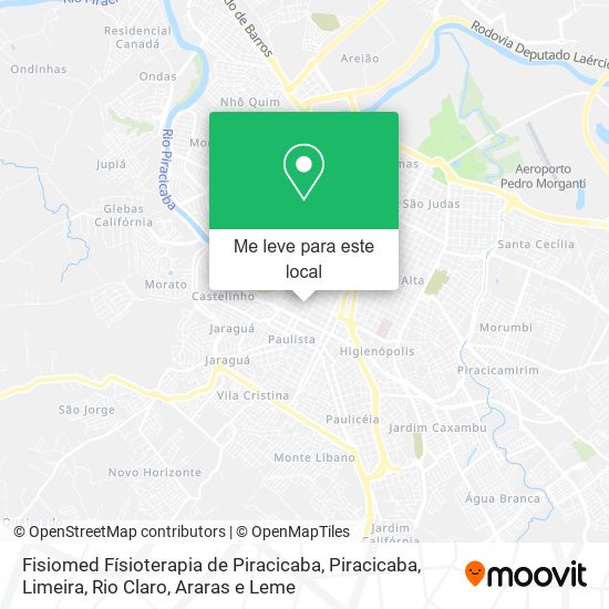 Fisiomed Físioterapia de Piracicaba mapa
