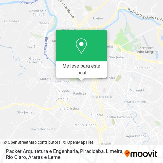 Packer Arquitetura e Engenharia mapa