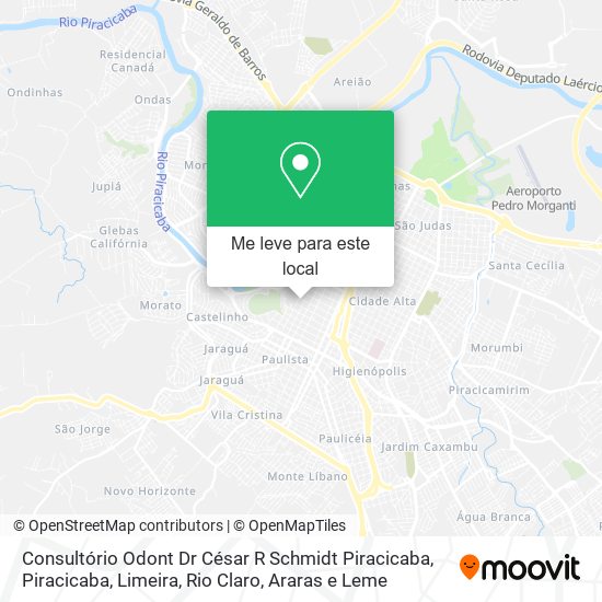 Consultório Odont Dr César R Schmidt Piracicaba mapa