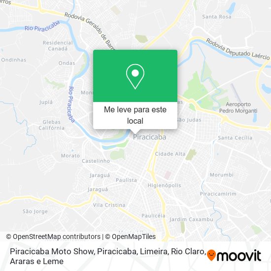 Piracicaba Moto Show mapa